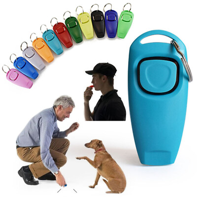 #ad Pet Dog Training Whistle Clicker Pet Trainer Click Puppy Aid Guide Obedience $2.10