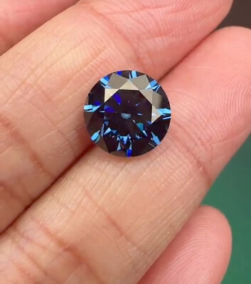 #ad Certified 1 Ct Round Cut Natural Blue Diamond Grade Color VVS1 D 1Free Gift IV $21.60