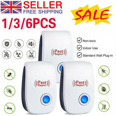 #ad 1 3 6x Plug in Electronic Ultrasonic Anti Rat Mouse Bug Mosquito Pest Repel;MF $3.65