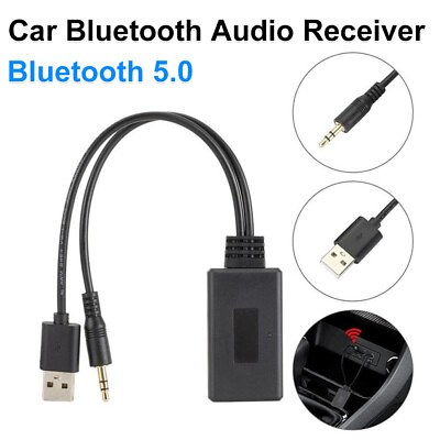 #ad Car Wireless Bluetooth Module Music Adapter Auxiliary Receiver Aux o Usb 3.5MM $8.45