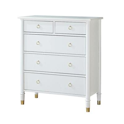 #ad Unbranded Chest of Drawers 36 quot; W X 41.5 quot; H Durable Wood Material In White $791.27