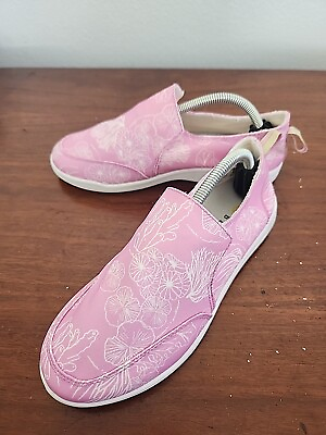 #ad #ad Vionic Beach Shoes Malibu Women Size 6 Wide Pink Floral Slip On Shoes $22.00