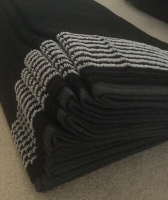 #ad Tour Caddy Golf Towel 44” X 22” Black White Stripes Authentic Wincraft Super Gym $11.99