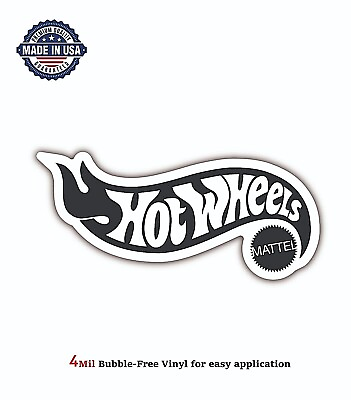 #ad HOT WHEELS MATTEL LOGO VINYL DECAL STICKER CAR BUMPER GARAGE 4MIL BUBBLE FREE $32.99
