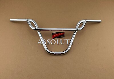 #ad NEW 9quot; RISE BMX 325 FREE STYLE STEEL HANDLEBAR CLAMP DIAMETER 22.2MM IN CHROME $37.98