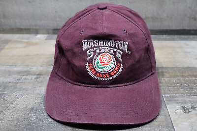 #ad Vintage Washington State Cougars 1998 Rose Bowl Strap Back Hat Casual Men Red $21.99
