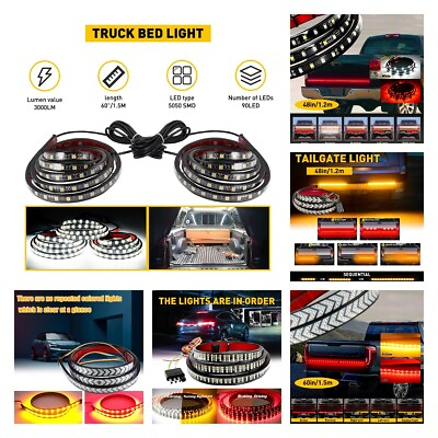 #ad 48quot; 60quot; Row LED Truck Tailgate Light Bar Strips Tail Turn Signal Brake Reverse $21.99