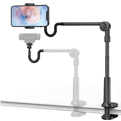 #ad Phone Holder for Bed Webcam Stand with 1 4 Screw Gooseneck Cell Phone Stand... $27.42