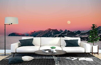 #ad 3D Mountain Sunrise Scenery Wallpaper Wall Murals Removable Wallpaper 278 AU $39.99