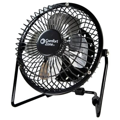 #ad 4” Dual Powered USB or Power Cord Portable Desk Fan with 360 Degree Black $21.59