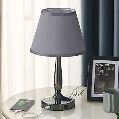 #ad Touch Table Lamp with USB Ports 3 Way Dimmable Modern Small Nightstand Lamp $56.40