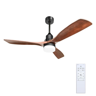 #ad #ad NEW 52 inch wood Ceiling Fan with Lights Modern with Lights Remote Control US $272.34