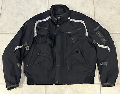 #ad Dainese Dry Line Touring Motorcycle Protection Padded Jacket size 58 Black Lined $199.99
