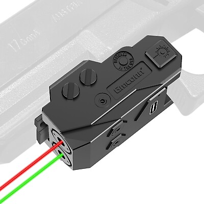 #ad GMCONN Low Profile REDGreen Dual Laser Sight Rechargeable for Pistol Picatinny $26.59