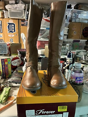 #ad Forever Tan Justina 52 Tan Boots Size 6 $30.00