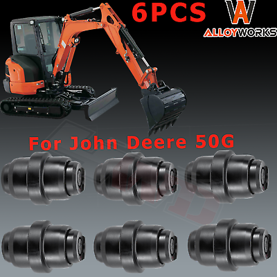 #ad 6PCS Track Bottom Roller For John Deere 50G Excavator Undercarriage Heavy Duty $759.00