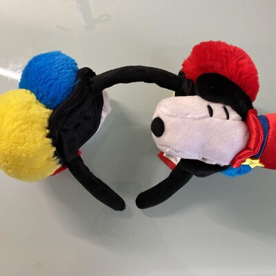 #ad USJ PEANUTS Snoopy Plush Toy Headband Rare Universal Studios Japan Limited $47.85