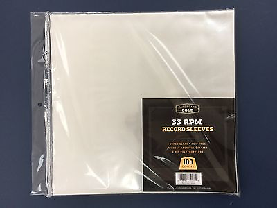 #ad 200 Clear Poly Plastic LP Outer Sleeves 2 Mil 12quot; Vinyl 33rpm Record Album Cover $29.98