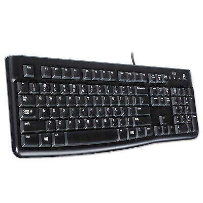 #ad Logitech K120 Ergonomic Desktop Wired Keyboard USB Black 920002478 $16.16