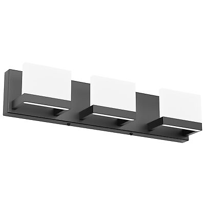 #ad 3 Lights Black Dimmable LED Vanity Light for Bathroom Up and Down Black Modern $129.50