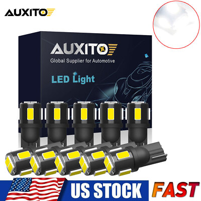 #ad 10X AUXITO T10 LED License Plate Light Car Interior Bulbs White 168 2825 194 W5W $8.59