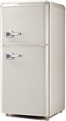 #ad Retro Mini Refrigerator with Freezer 2 Door Retro Compact Fridge $253.19