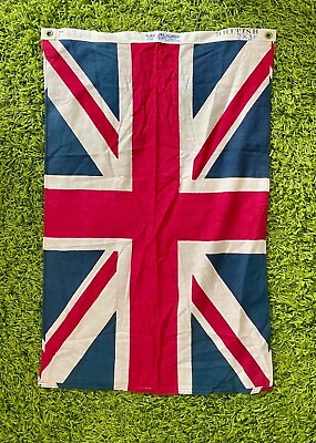 #ad Vintage British Flag 2x3 ft Paramount Flag Co SF 100% Cotton Union Jack UK Ajax $39.99