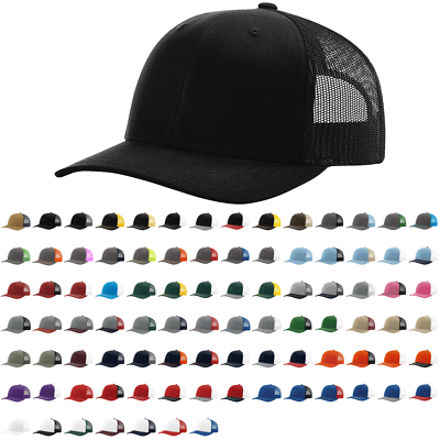 #ad Richardson 112 Trucker Hat Snapback Adjustable Cap One Size Fits Most All Colors $9.94