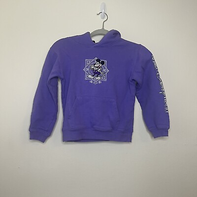#ad Mickey amp; Friends Disney 100 Celebration Kids 7 8 Purple Hooded Sweatshirt $44.97