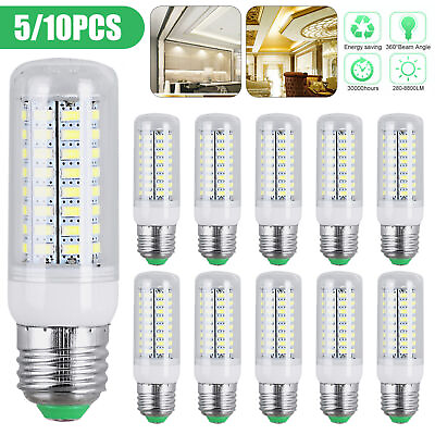 #ad #ad 5 10x Bright E27 SMD LED Corn Bulb Lamp Workshop Light Cooling White AC 110V 12W $15.98