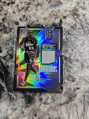 #ad GRANT HILL 2017 18 Spectra EPIC LEGENDS 149 Game Worn Jersey Pistons *READ $7.95