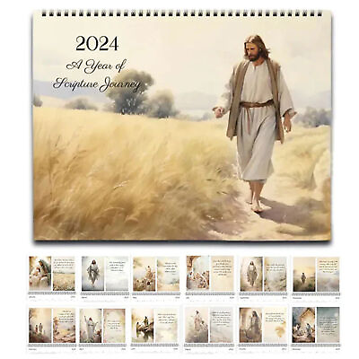 #ad 2024 Jesus Calendar Jesus Sermon Calendar Faithful Religious Planning Calendar $9.53