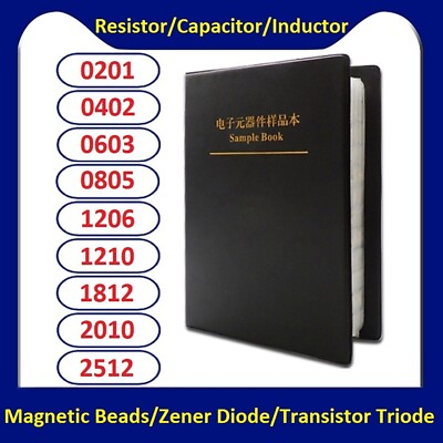 #ad SMD Resistors Capacitors Inductor Triode Sample Book Component Assortment Kits $24.58