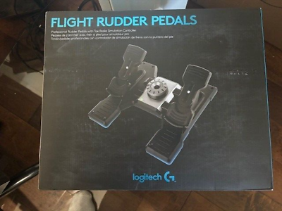 #ad New In Box Logitech Professional Simulation Rudder Pedals with Toe Brake $145.00