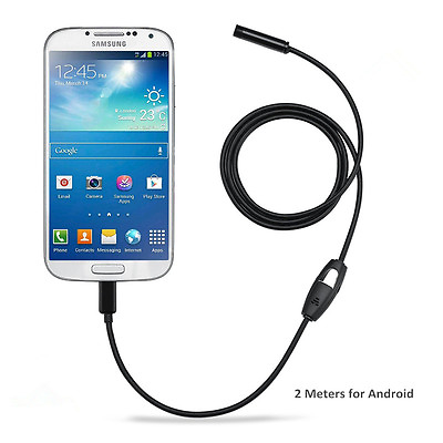 #ad 2M 7mm Android Endoscope Waterproof Snake Borescope USB Inspection Camera 6 LED $12.96