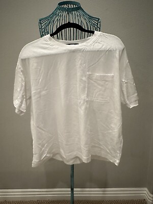 #ad Jenni Kayne Basic Cotton Tee Shirt White Size Small $39.99
