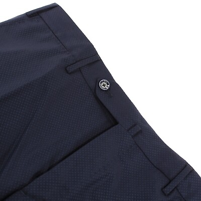 #ad PT01 NWT Flat Front Dress Pants Size 50 34 US Blue Small Pattern Wool Blend $160.00