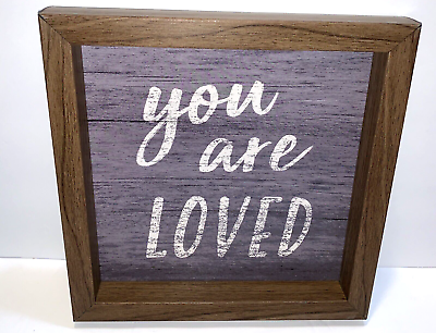 #ad You Are Loved Wooden Block Sign Ready to Hang Decorative Home Decor $12.99