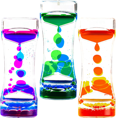 #ad LYPGONE Liquid Motion Bubbler Timer Pack of 3 Hourglass Liquid Bubbler Sensory T $21.32