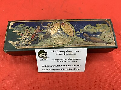 #ad Antique North Pole Expedition Childs Pencil Box Peary Commemorative $65.00