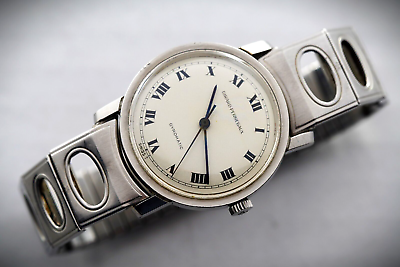 #ad 1960#x27;s Girard Perregaux Men#x27;s Gyromatic Watch RARE Roman Dial ref. 8906V $950.00