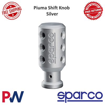 #ad Sparco Piuma Silver Shift Knob Manual Automatic Universal #03741BT01 $89.00