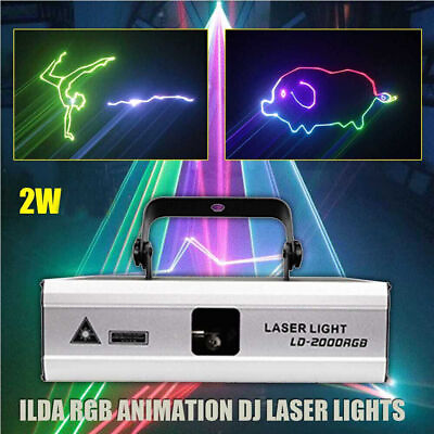 #ad 2W ILDA RGB Animation Stage Laser Light LED Lighting Lamp For DJ Disco Party USA $208.58