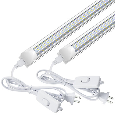 #ad 2FT T8 LED Tube Light Bulbs 28W Integrated LED Shop Light Fixture 5500K 6500K $29.89