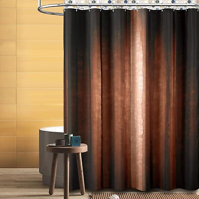 #ad Extra Long Fabric Shower Curtain 72x84 Inches Long Linen Striped Ombre Textur... $31.46