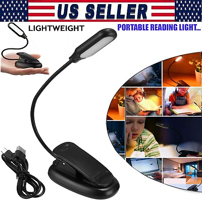 #ad USB Clip On Desk Lamp Flexible Clamp Reading Light LED Bed Table Bedside Night $8.95