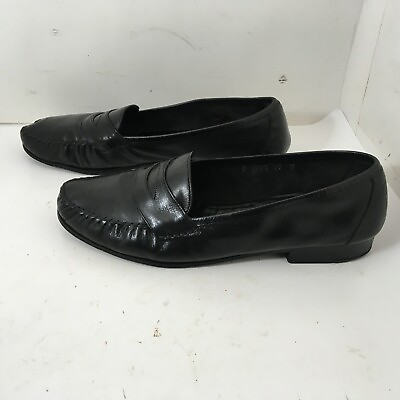 #ad #ad Cole Haan Dress Loafers Shoes Men#x27;s Size 10M Black Leather 3878 Slip On Italy $9.95