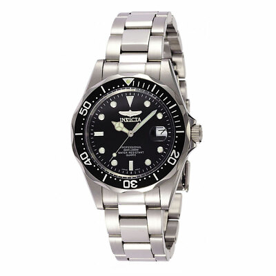 #ad Invicta Men#x27;s Watch Pro Diver Black Dial Quartz Stainless Steel Bracelet 8932 $57.05