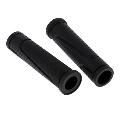 #ad 1 Pair Rubber Bike Handlebar Handle Bar Grip Cover with Double Clamp $9.12