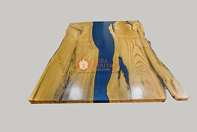 #ad Custom Made Blue Epoxy Resin Dining Table Kitchen Slab Table Counter Desk Deco $625.50